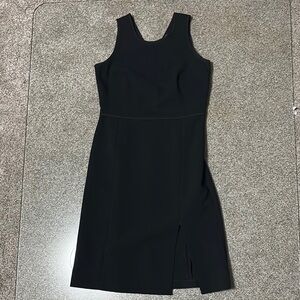 Ann Taylor Black Sleeveless Sheath Midi Dress